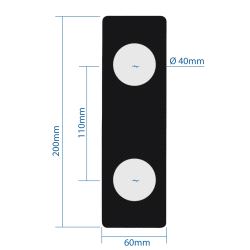 7603-E Dekkskilt Sort matt
