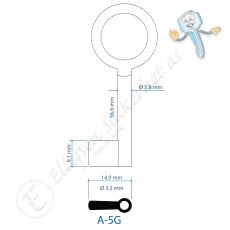 A-5G Nøkkelemne Messing