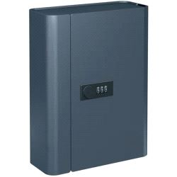 SK80 Nøkkelskap med Kodelås. Grå matt. 80 kroker