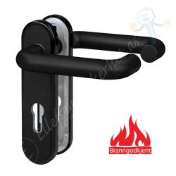 ZT2150 Langskilt med vrider. Rund. CC72. Sort