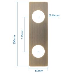 7603-E Dekkskilt Bronse