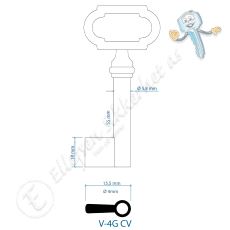 V-4GCV Nøkkelemne Brun