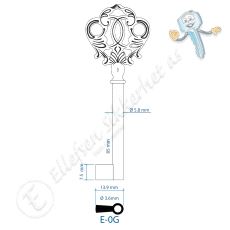E-0G Nøkkelemne Messing