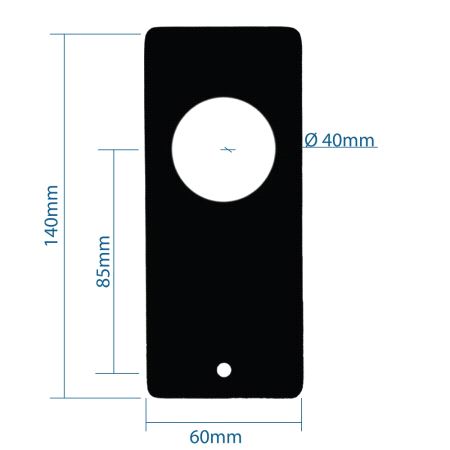 8656-E Dekkskilt for Sikkerhetslås Sort matt
