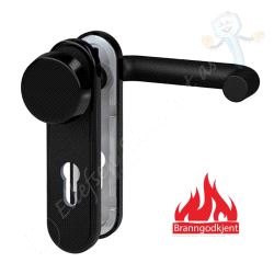 ZT2152 Langskilt med vrider/Fast kule. Rund. CC72. Sort