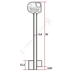 WIT-3 Nøkkelemne 95mm (Safe)