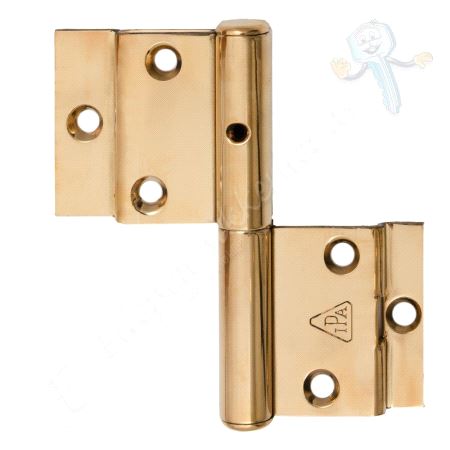 Vindushengsel 90mm Messing Høyre