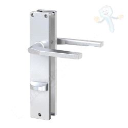 ZB4102 Langskilt med vrider og toalettgarnityr. CC78. Alu