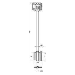MAU-1 Nøkkelemne 165mm Mauer Safe