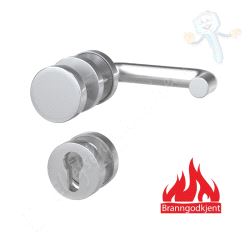 ZT2101 Dørvrider U-form. Euro med Fast kule og sylinderskilt. Rst.