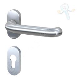 ZB3250 Dørvrider U-Form Smalprofil. Rst.