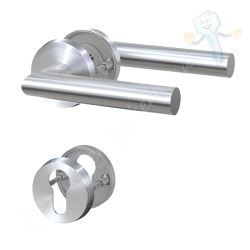 ZB3200 Euro Dørvrider L-form. med Sylinderskilt. Rst.